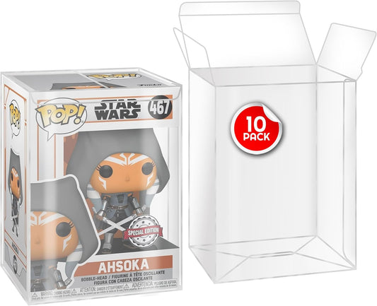 EVORETRO Funko Pop Protector Plastic 10Pz Custodia Protettiva - Antigraffio Scatola 5mm