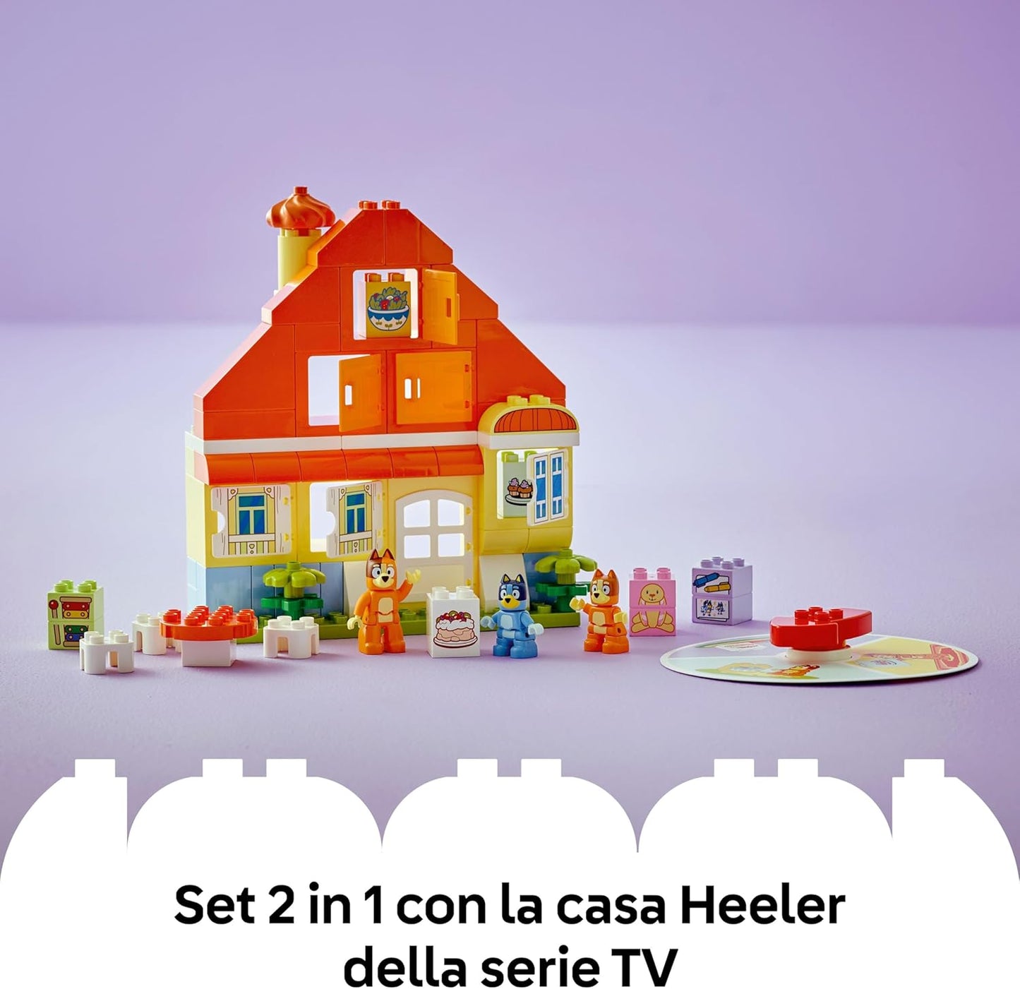 Lego - Duplo 10459 Bluey (Casa della Famiglia di Bluey Gioco Memoria) 83 pz (2+) Costruzioni