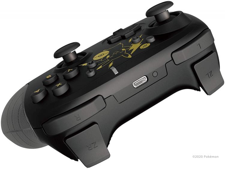 Hori Wireless Pikachu Black E Gold Edition Horipad Controller Nintendo Switch