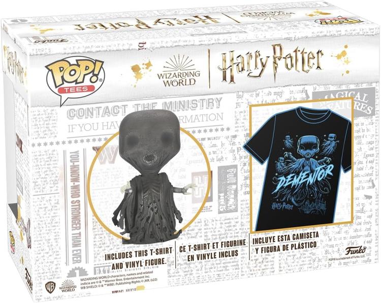 Funko Pop ! Harry Potter - (161) Pop&Tee Dementor Gitd / Unisex T-Shirt L Inside