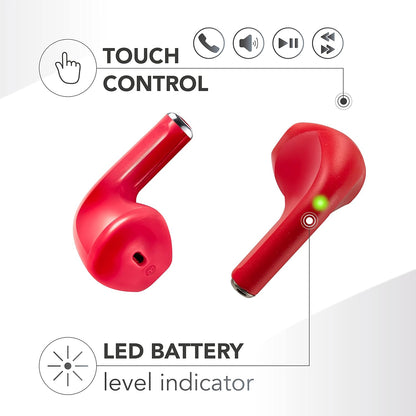 CELLULARLINE MUSIC SOUND AURICOLARI WIRELESS SWAG TWS BLUETOOTH POWERBANK ROSSO