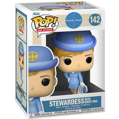 Funko Pop Icons Pan Am Set 3Pz Bundle 140-141-142 Vinyl Figure Airplane Hostess