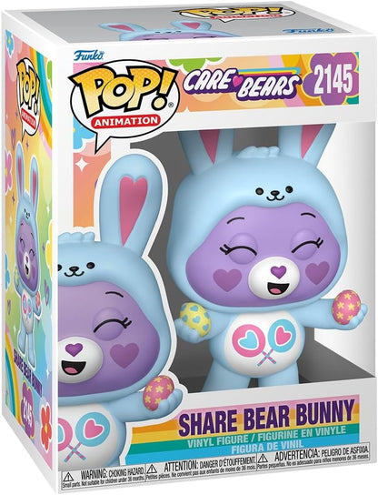 Funko Pop! Animation: Care Bears (2145) Share Bear Bunny - Vinyl Figure 9cm