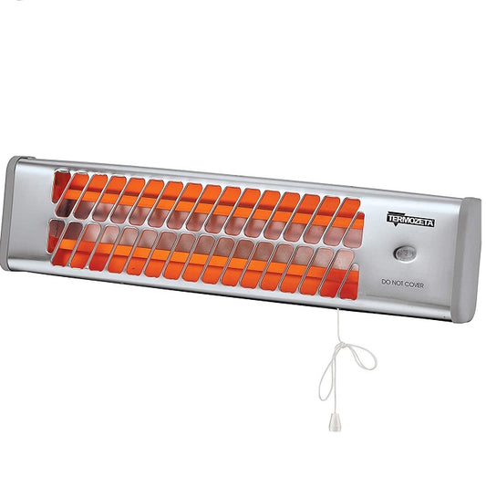 Termozeta Stufa Quarzo Alogena A Parete Muro Soffitto Ip24 Elettrica 1200W Tzr04