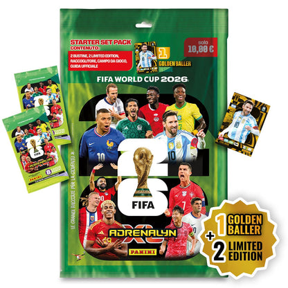 Panini Calciatori Adrenalyn XL Fifa World Cup 2026 - Starter Set Pack + 2 Buste