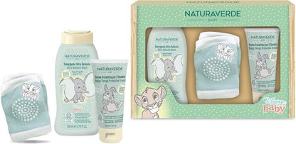 Naturaverde Disney Baby Cofanetto Con Detergente 200Ml Crema 100Ml E Ginocchiera