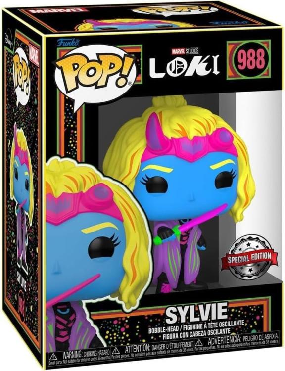 Funko Pop ! Marvel Studios Loki Blacklight (988) Sylvie Statua Vinyl Figure 9Cm