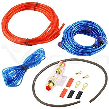 Kit Cavi Altoparlante Per Impianto Audio Stereo Auto Rca 5 Metri Portafusibile