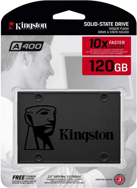 Ssd 120Gb Kingston Sa400S37 2.5" Sata 120G Stato Solido Interne Pc Computer