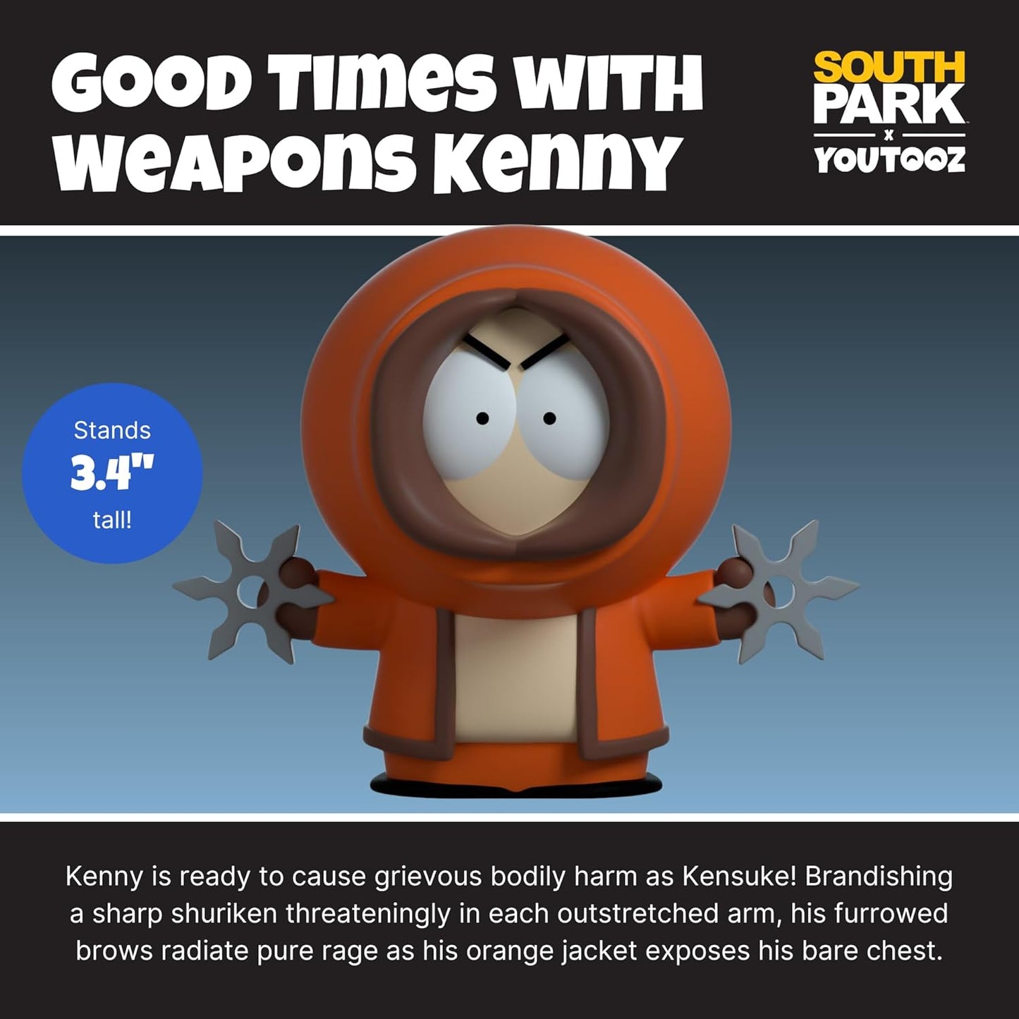You Tooz South Park - Kenny McCormick "Good Times With Weapons" Vinyl Figure 9 cm