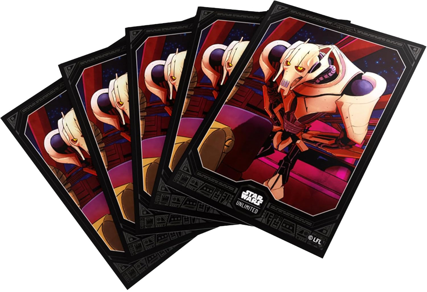 Asmodee Star Wars Unlimited General Grievous – Pack of 60 Art Sleeves And 1 Clear Sleeve