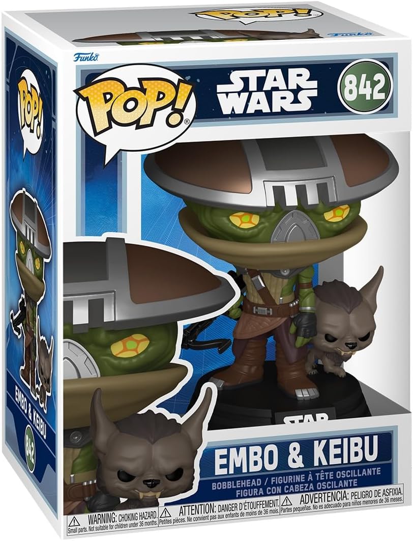 Funko Pop! Star Wars (842) Embo & Keibu - Bobblehead Vinyl Figure 9cm