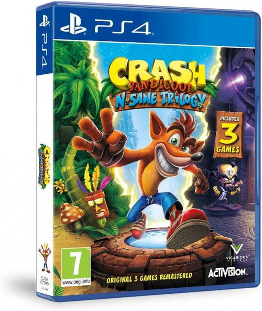 CRASH BANDICOOT N SANE TRILOGY PS4 GIOCO PLAYSTATION 4 ITALIANO VIDEOGIOCO NUOVO