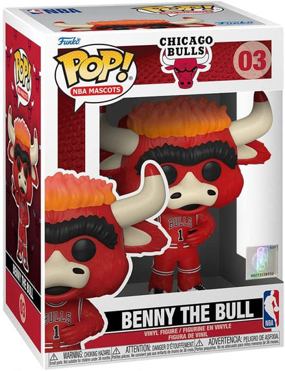 Funko Pop Nba Mascots Chicago Bulls 03 Benny The Bull Vinyl Action Figure Statua