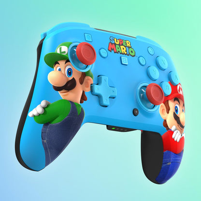 Turtle Beach - Rematch - Super Mario (Mario e Luigi) Illuiminato RGB LED  - Controller da gaming wireless per Nintendo Switch 2, Funziona anche con Nintendo Switch/Oled/Lite - Pulsante C non disponibile.