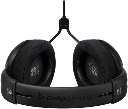 CUFFIE PDP NINTENDO SWITCH UFFICIALI CONTROLLER LVL40 WIRED HEADSET BLACK/NERA