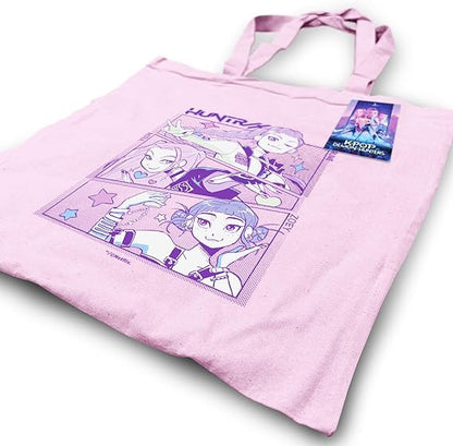 Pyramid: K-POP DEMON HUNTERS (HUNTRIX) Light Pink - Tote Bag- Shopping Bag - Borsa in tessuto con manici