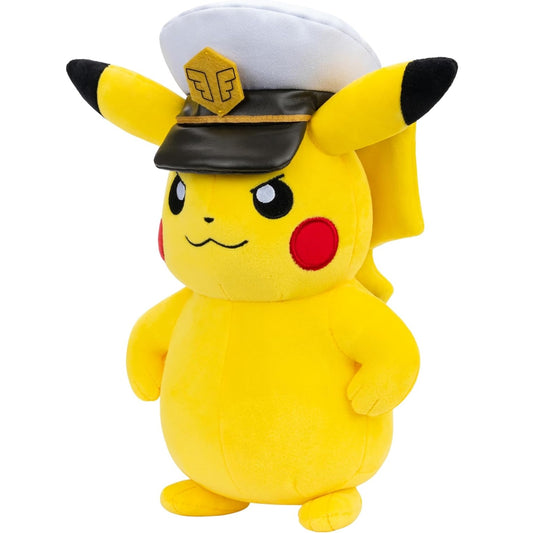 Peluche Pokemon Captain Pikachu 20Cm Pupazzo Giocattolo Toys Plush Jazwares