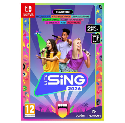 Let's Sing 2026 + 2 Microfoni Bundle Nintendo Switch Gioco Nuovo Karaoke NSW2