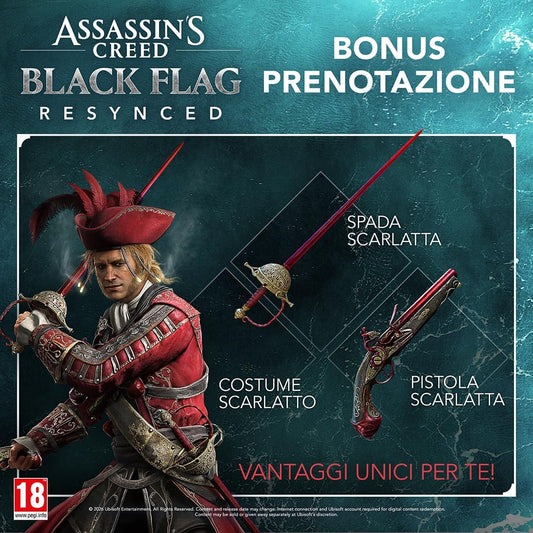 Assassin's Creed Black Flag Resynced Launch Edition Xbox Series X Videogioco PAL ITA (Preordine)