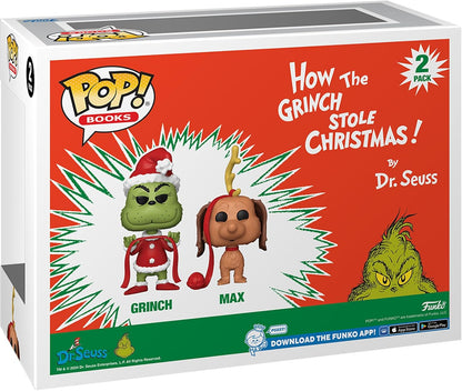 Funko Pop ! Books  - 2 Pack Grinch & Max 9Cm How The Grinch Stole Christmas