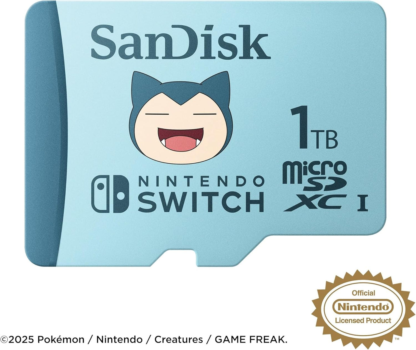 Nintendo Switch Sandisk Microsdxc 1Tb Memoria Micro Sd Scheda Pokemon Snorlax