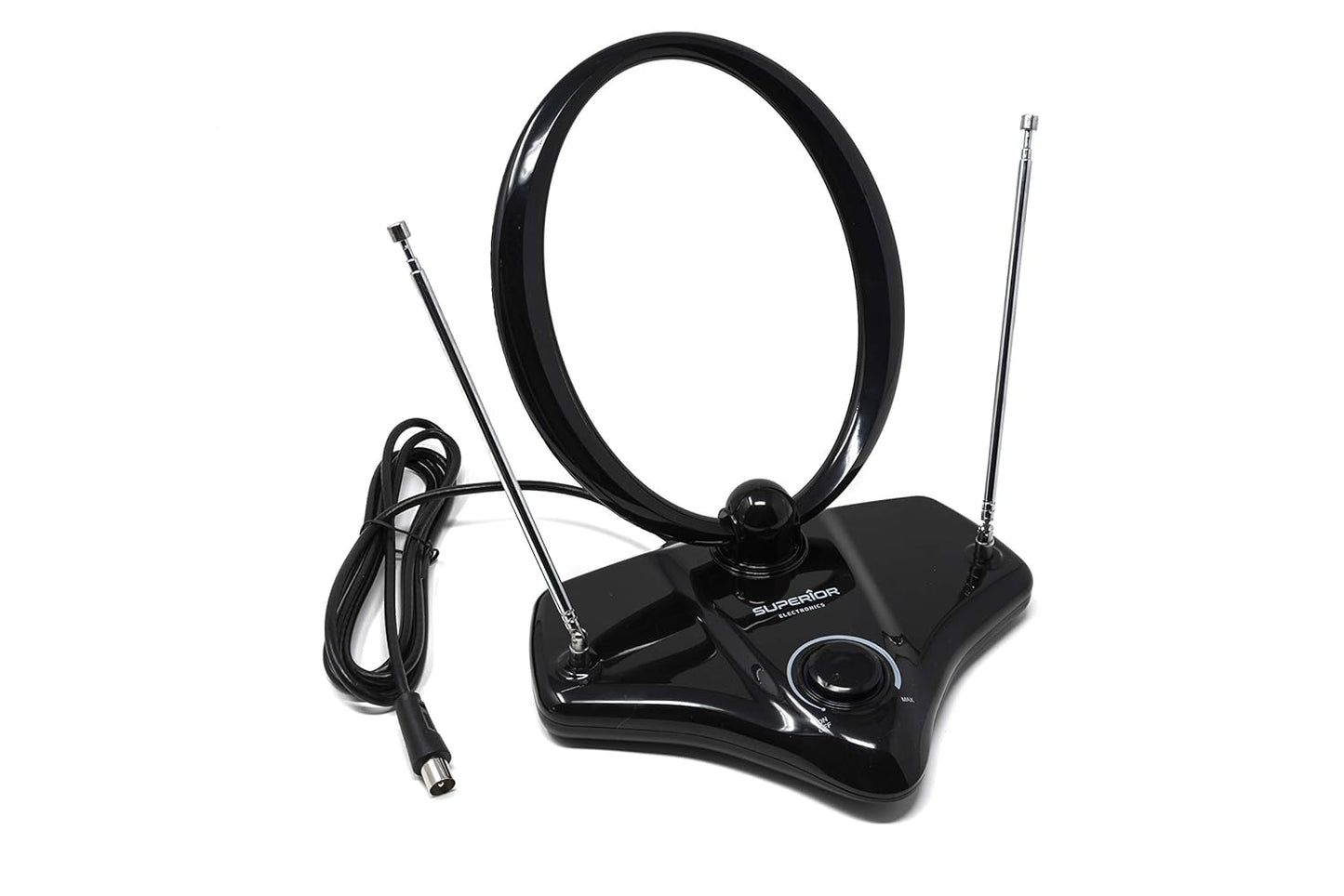 Superior Electronics Antenna TV da Interni Amplificata - Indoor Pro, HD/Full HD/Ultra HD, DVB-T2 Ready, Filtro 5G LTE Casa Camper - SUPNAO001 (Copia)