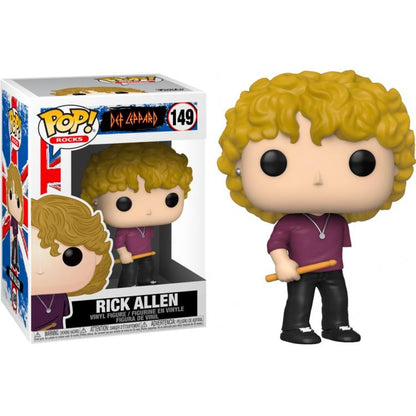Funko Pop ! Rocks - Def Leppard (149) Rick Allen Vinyl Figure 9Cm Statuetta