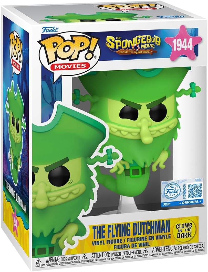 Funko Pop! Movies: The Spongebob Movie Search For Squarepants (1944) The Flying Dutchman Glows In The Dark - Vinyl Figure 9cm