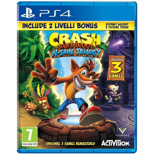 CRASH BANDICOOT N.SANE TRILOGY EDIZIONE BONUS PS4 GIOCO PLAYSTATION 4 ITALIANO