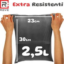 R MOVE Sacchetti Cane Cacca 135 pz (9 Rotoli)  - Sacchettini Igienici Per Cani - Buste 30x23 Resistenti Dog Pets