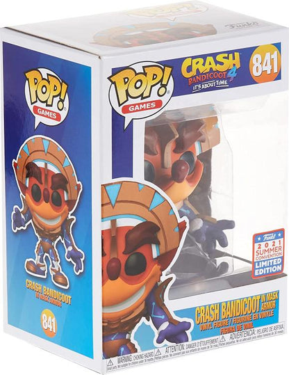 Funko Pop Crash Bandicoot 4 Crash In Mask Armor (841) Figure Limited Edtion 2021