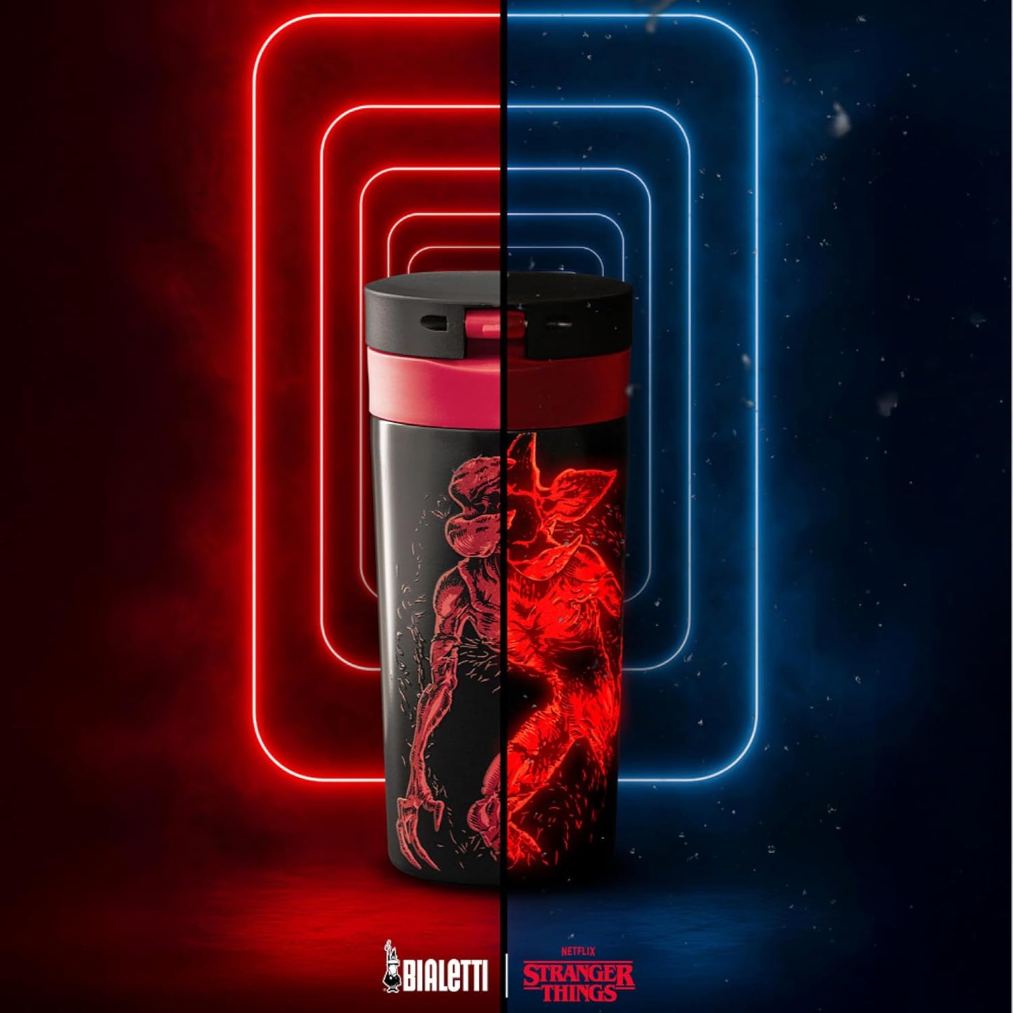 Bialetti Tazza Borraccia da Viaggio Termica Stranger Things 380ml - Serie Netflix