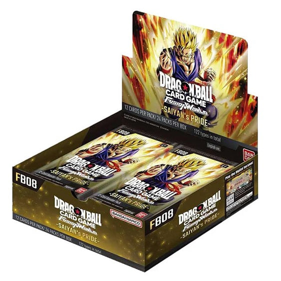Dragon Ball Super Card Fusion World FB-08 ENG Box 24 Buste Tcg Saiyan's Pride