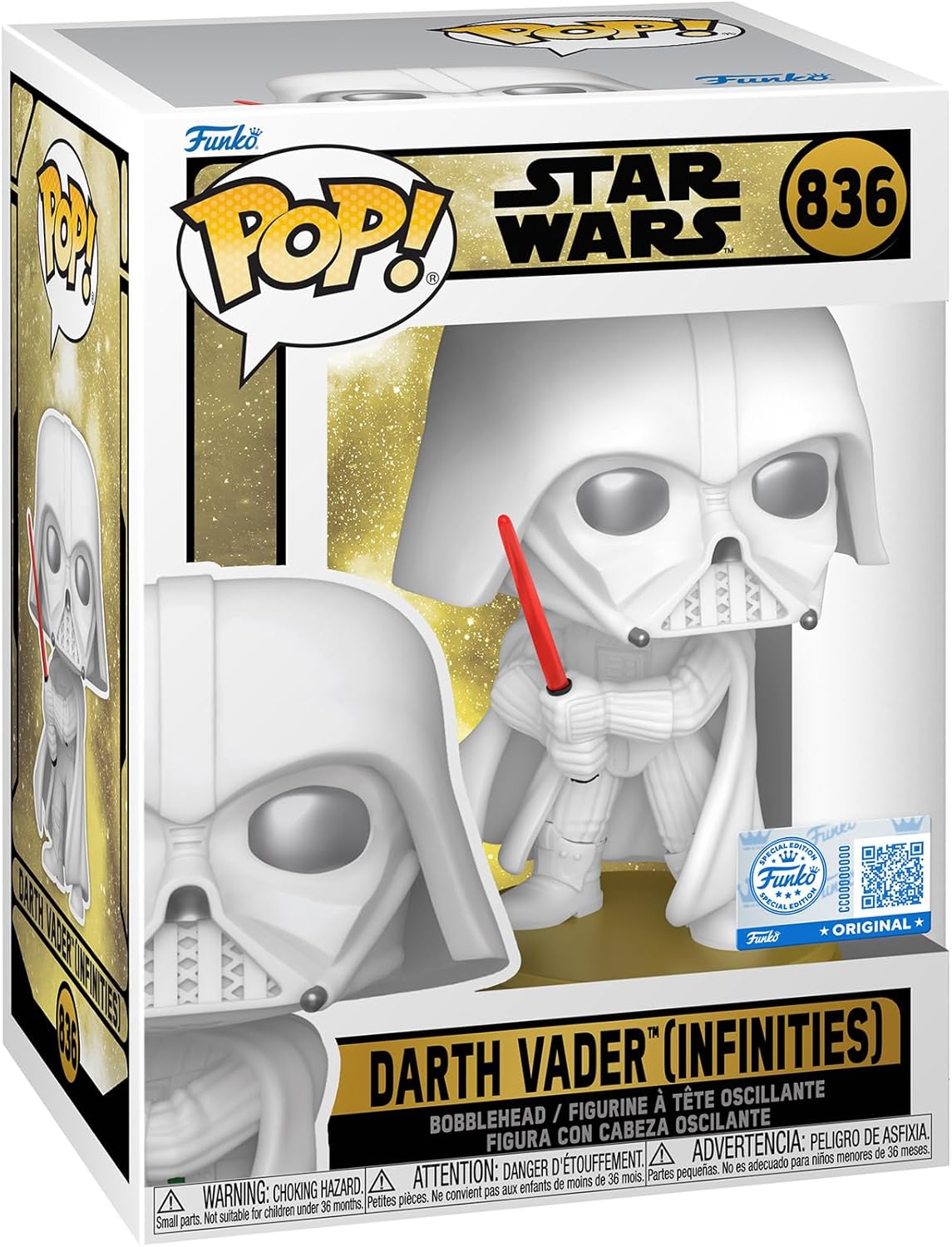 Funko Pop! Star Wars - (836) Darth Vader (Infinities) Special White Figure 9cm