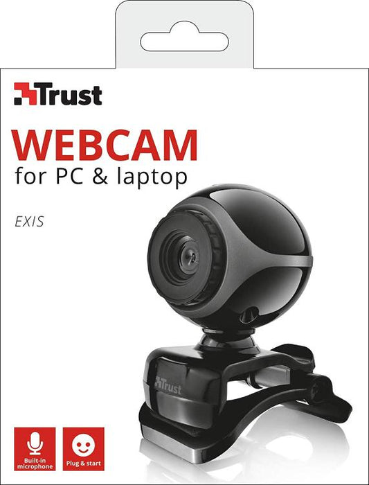 Webcam Trust Exis Con Microfono Usb 2.0 Pc Windows Mac Youtube Skype Messanger