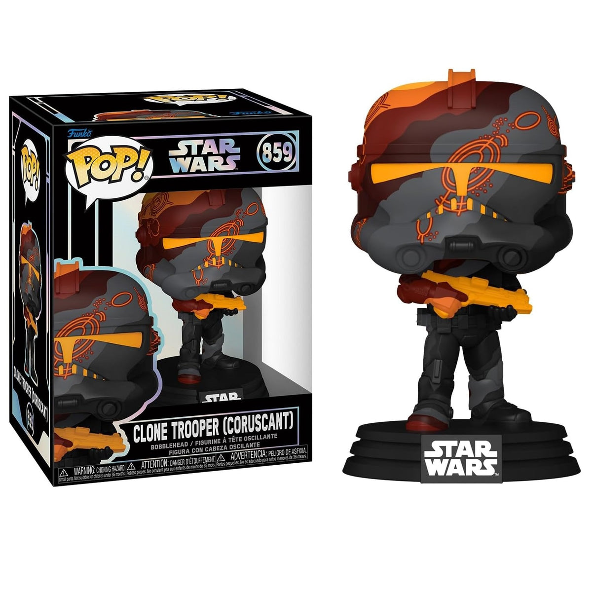 Funko Pop! Star Wars - (859) Clone Trooper (Coruscant) Premium Figure - 9cm