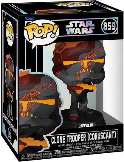 Funko Pop! Star Wars - (859) Clone Trooper (Coruscant) Premium Figure - 9cm