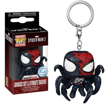 Funko Pop ! Keychain Spiderman 2 Advanced Suit 2.0 Symbiote Takeover Special