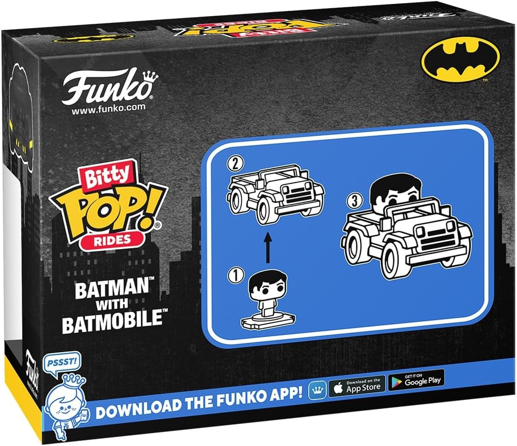 Funko Bitty Pop! Rides: DC Universe - Armored Batman & Batmobile Mini Figure 5cm