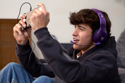 TURTLE BEACH Airlite™ Fit Cuffie da gioco Wired Gaming per Nintendo Switch 1 e 2 (Ghost Purple) Microfono flip-and-mute, padiglioni auricolari dal comfort superiore, licenza ufficiale per tutti i Nintendo Switch