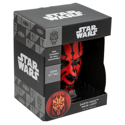 Paladone - Star Wars Darth Maul Light – Lampada da viso a LED, montaggio a parete o da scrivania, luce USB o alimentata a batteria, per camera da letto, set di giochi e collezionisti