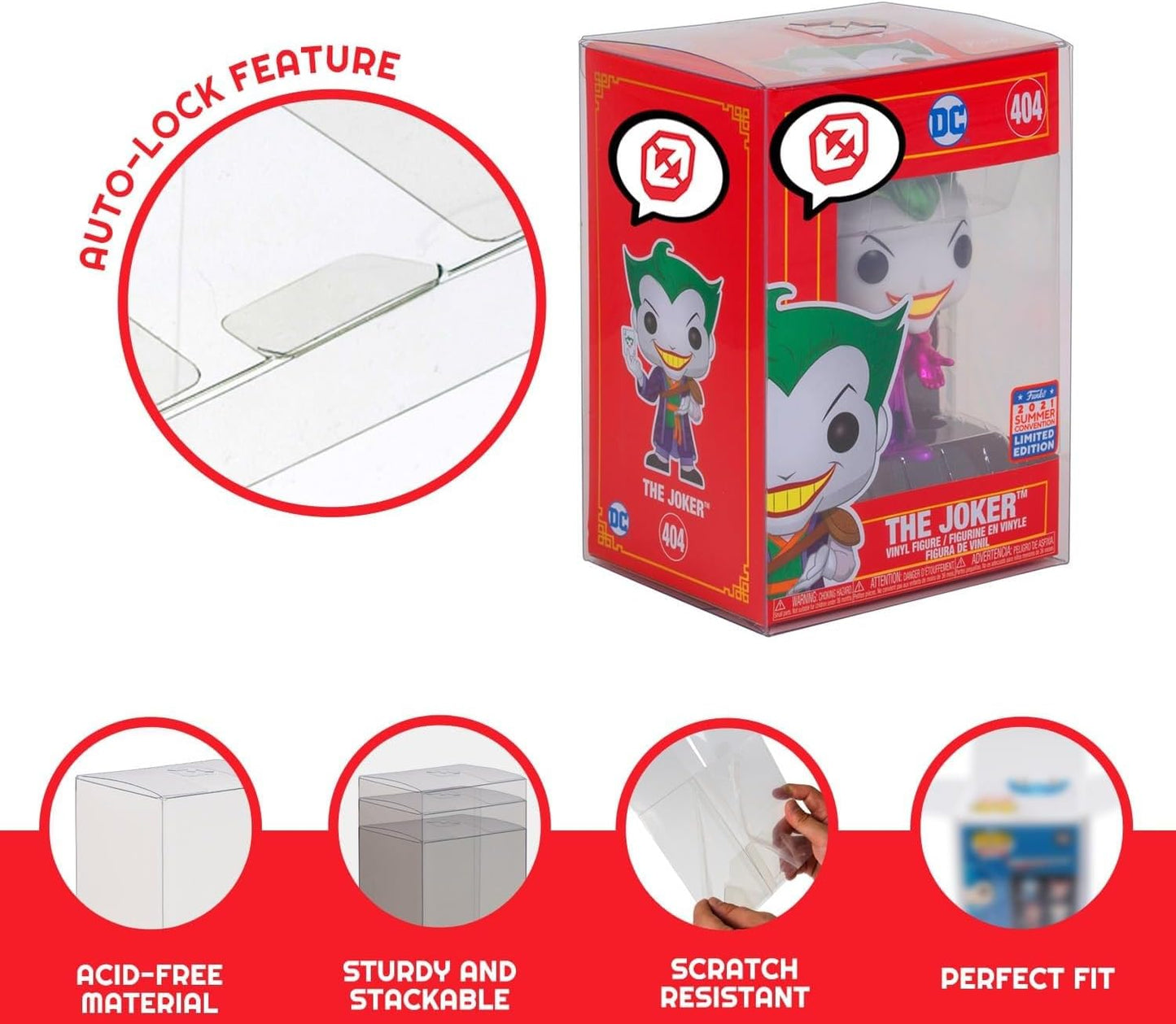 EVORETRO Funko Pop Protector Plastic 10Pz Custodia Protettiva - Antigraffio Scatola 5mm