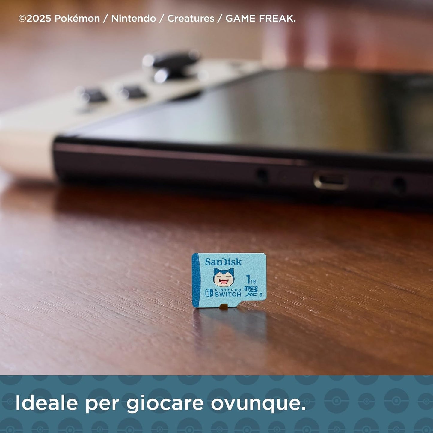 Nintendo Switch Sandisk Microsdxc 1Tb Memoria Micro Sd Scheda Pokemon Snorlax