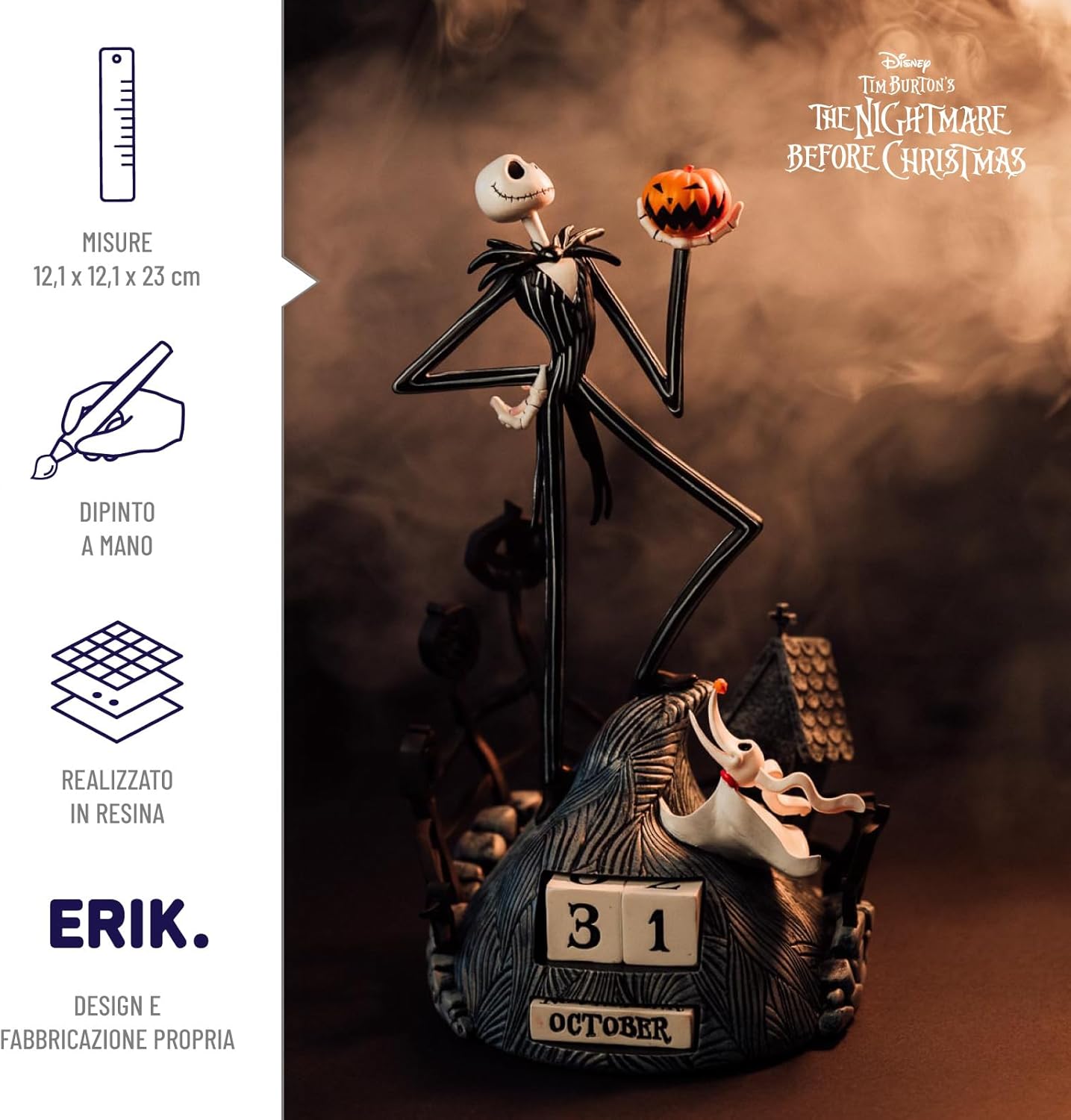 The Nightmare B.C. Jack Skellington & Zero Calendario 3D Perpetuo Da Tavolo