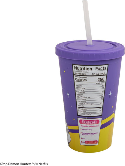 Tumbler - Kpop Demon Hunters - Bicchiere con Cannuccia e Coperchio 475 ml (Rumi Flavor) Tazza Licenza Ufficiale