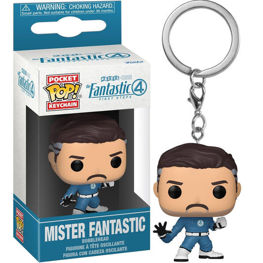 Funko Pop Pocket Keychain The Fantastic 4 (Mister Fantastic) Key Portachiavi
