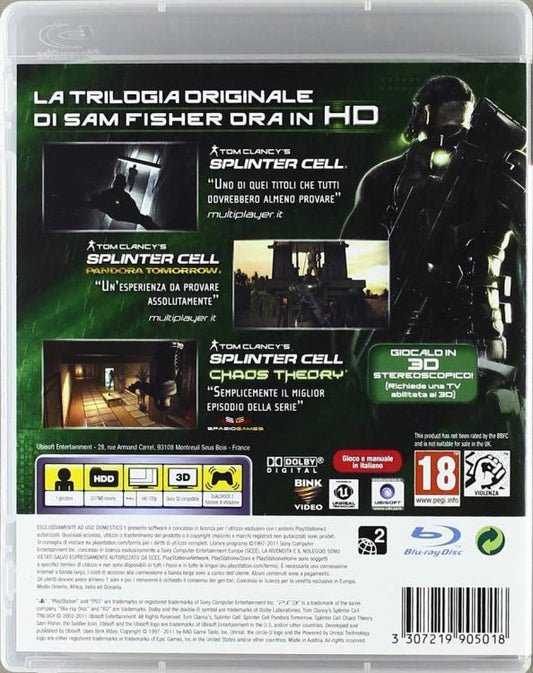 Splinter Cell Trilogy Classics Hd Ps3 Videogioco Playstation 3 Italiano Nuovo