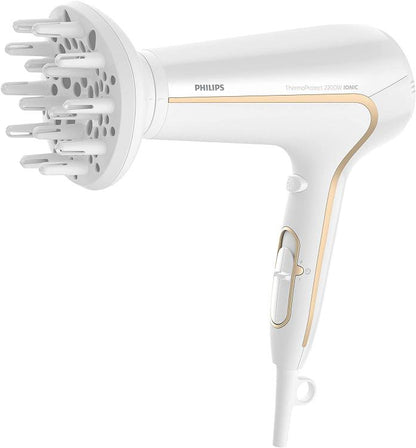 Philips Hp8232/00 Thermoprotect Ionic Asciugacapelli 2200 W Bianco Diffusore