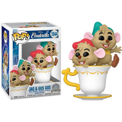 Funko Pop ! Disney Cenerentola 75Th - (1544) Jaq & Gus In Cup - Cinderellas 9Cm